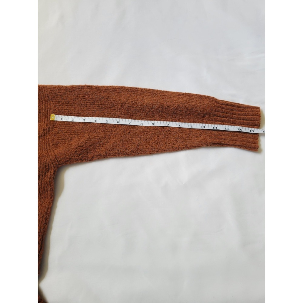 Free Assembly V-Neck Women's Sweater Knit Long Sleeves Orange/ Rust Size XL - Picture 11 of 11